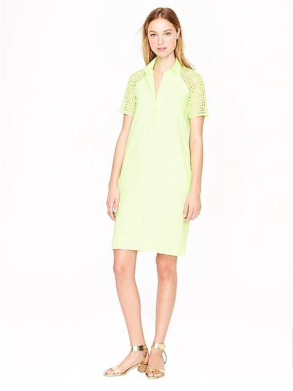 J CREW Eyelet Shirt Dress